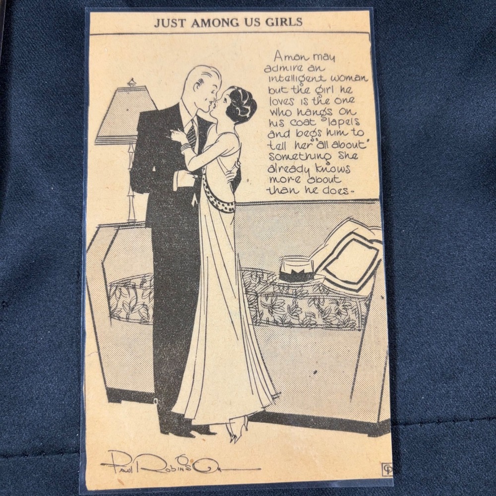 Paul Robinson Just Among Us Girls Vintage Comic Newspaper Clippings Lot 33pc